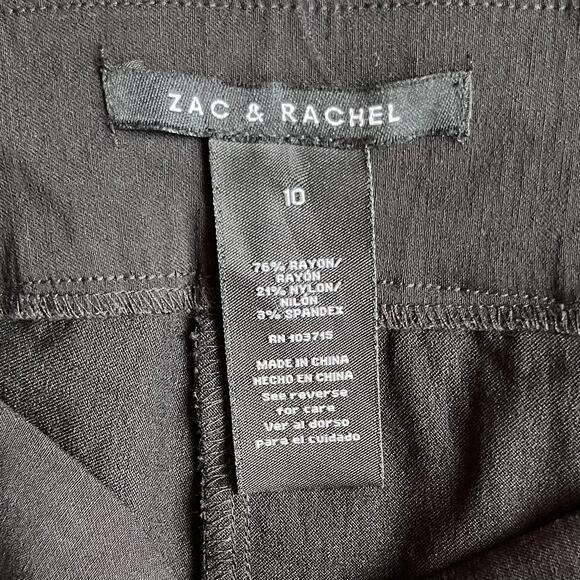 ZAC & RACHEL Black Cropped Pull-On Pants, Size 10 (NWOT) - Picture 6 of 7